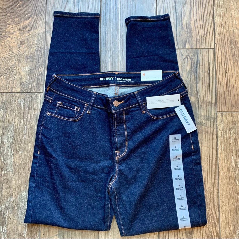 🆕 OLD NAVY Rockstar Super Skinny Dark Wash Jeans